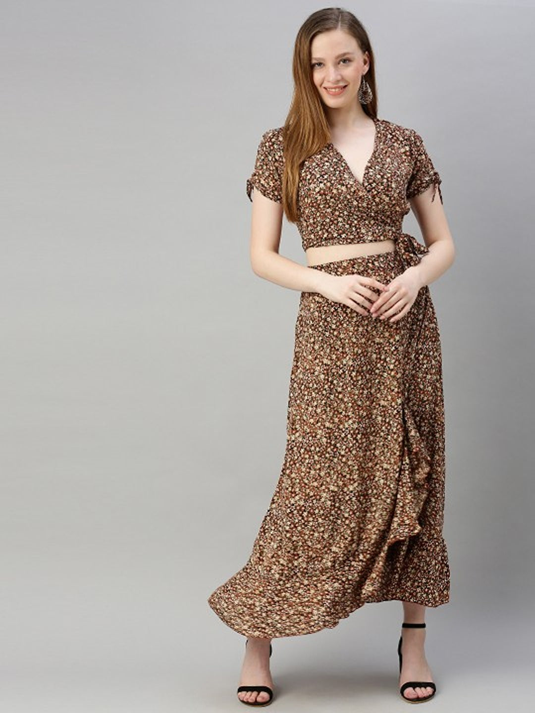 Women's Brown Printed Co-ord Set