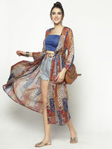 Women's Multicolor Front Tie Up Shrug