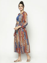 Women's Multicolor Front Tie Up Shrug