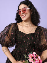 Women's Volume Sleeve Party Dress