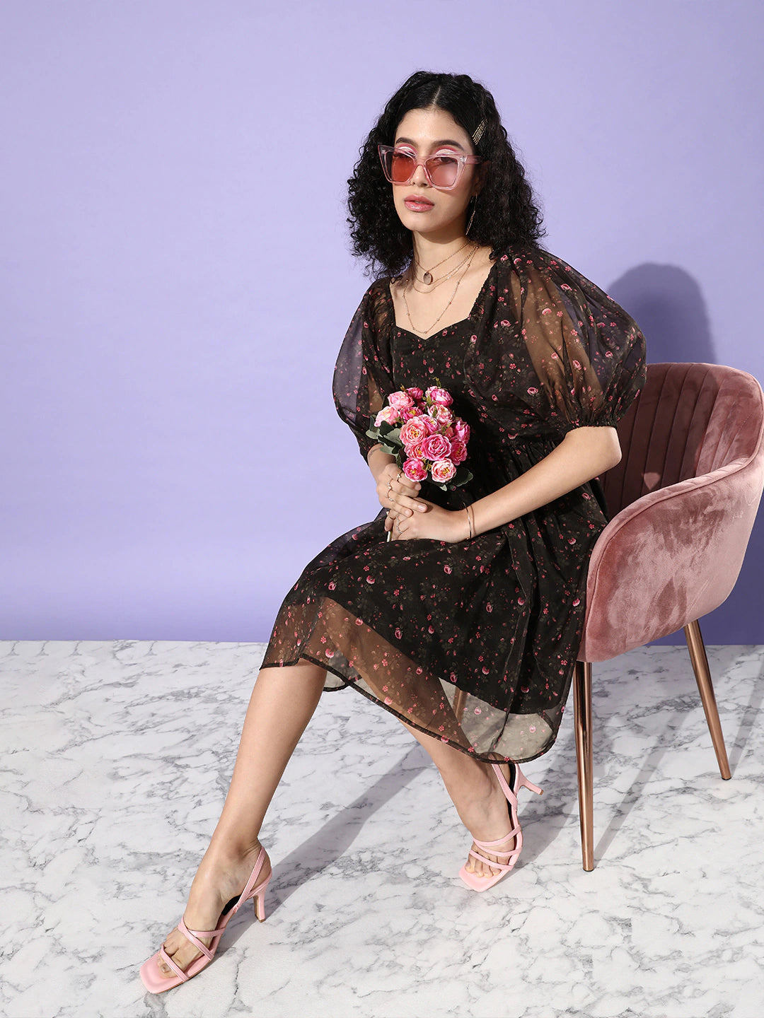 Women's Volume Sleeve Party Dress