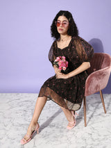 Women's Volume Sleeve Party Dress