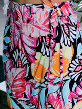 Women's Multicolor Casual Stretchable Viscose Wrap Skort