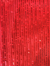 Women's Red Sequin One Shoulder Bodycon Mini Party Dress