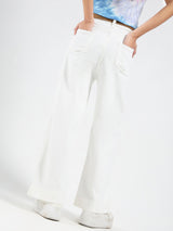 Women's White Casual High Rise Jeans