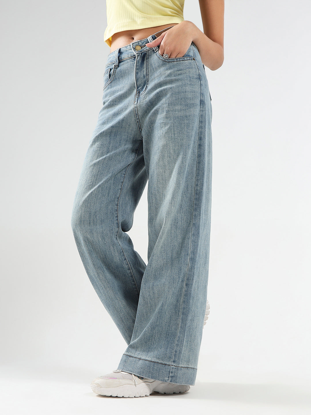 Women's Blue Casual High Rise Jeans