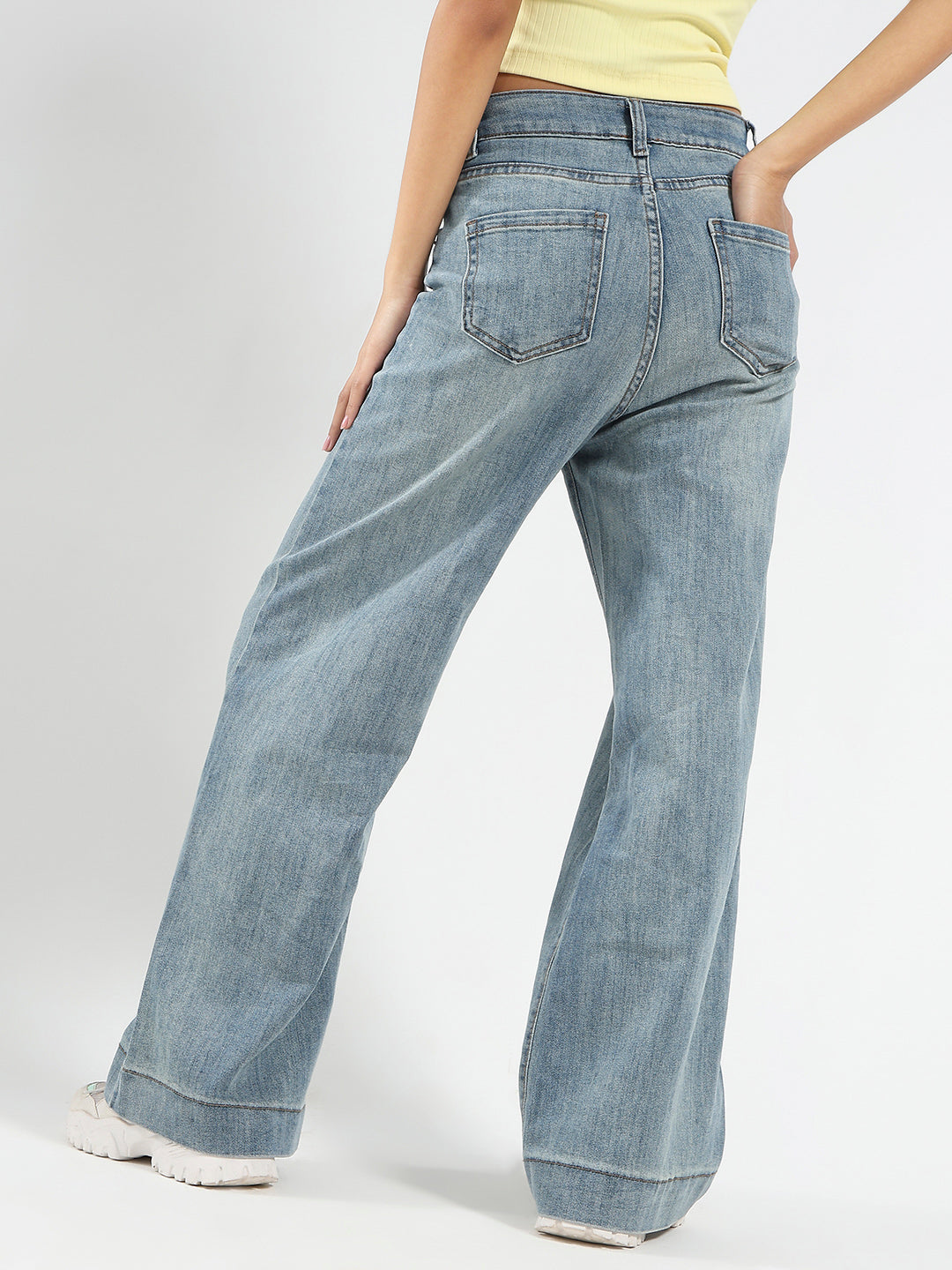 Women's Blue Casual High Rise Jeans