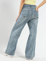 Women's Blue Casual High Rise Jeans