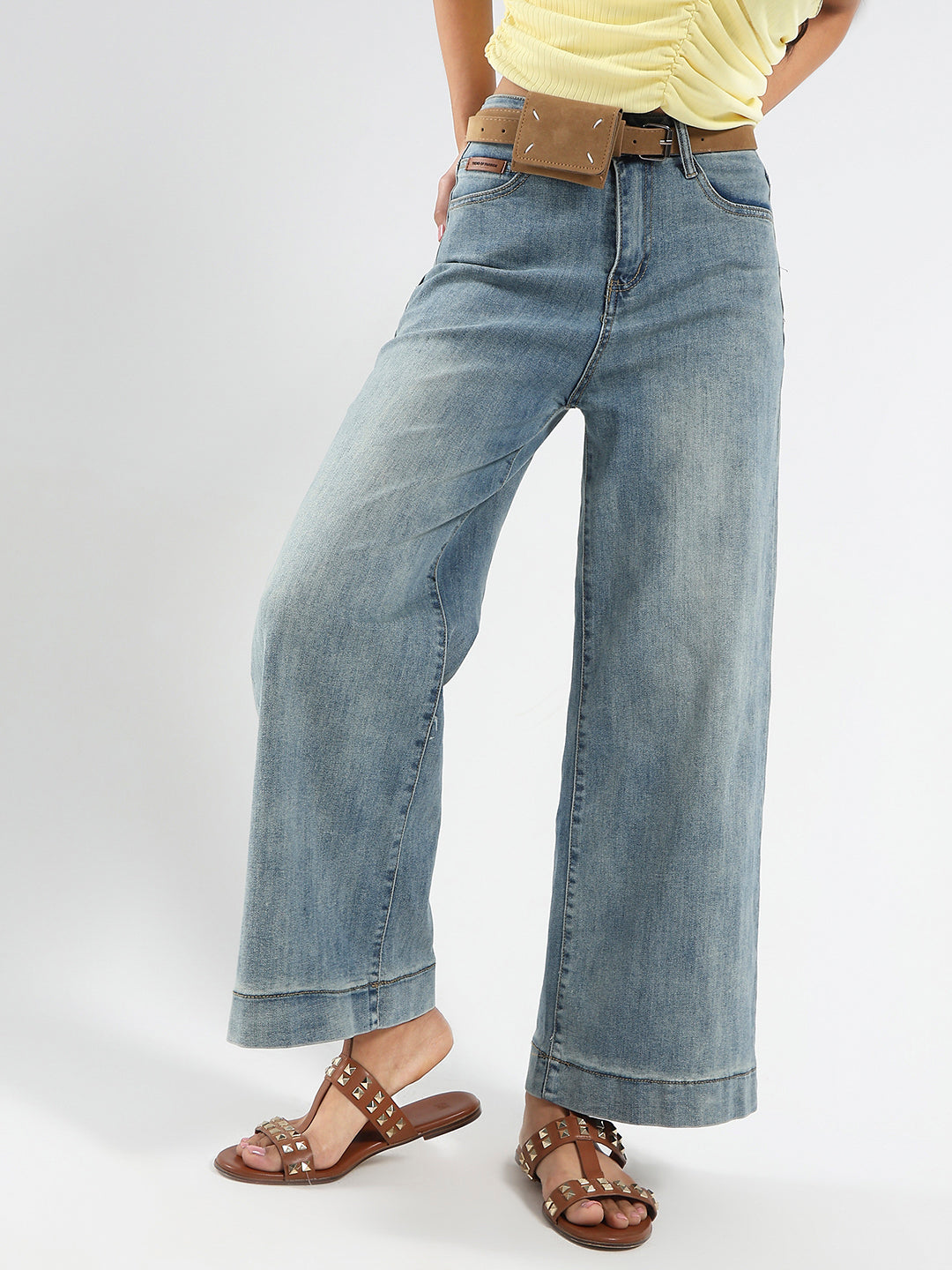 Women's Blue Casual High Rise Jeans