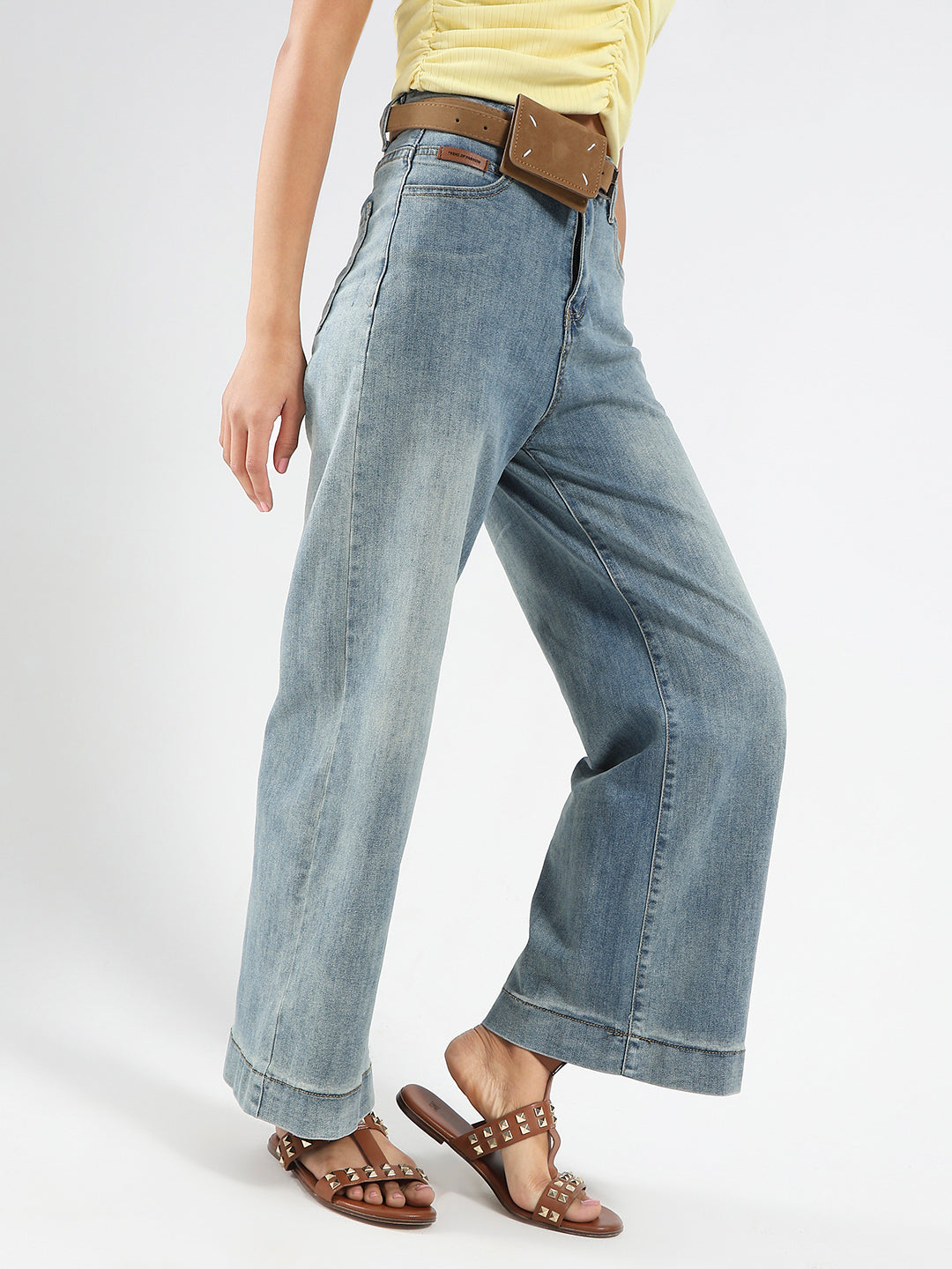 Women's Blue Casual High Rise Jeans