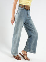 Women's Blue Casual High Rise Jeans
