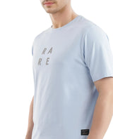 Men's Blue Casual Slim Fit Printed Half Sleeves Tshirt