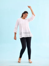 Women's Black Cotton Churidar Legging