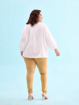 Women's Beige Cotton Churidar Legging