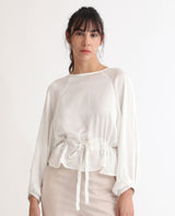 Women's White Casual Full Sleeves Top