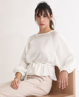 Women's White Casual Full Sleeves Top