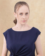 Women's Blue Casual Sleeveless Top