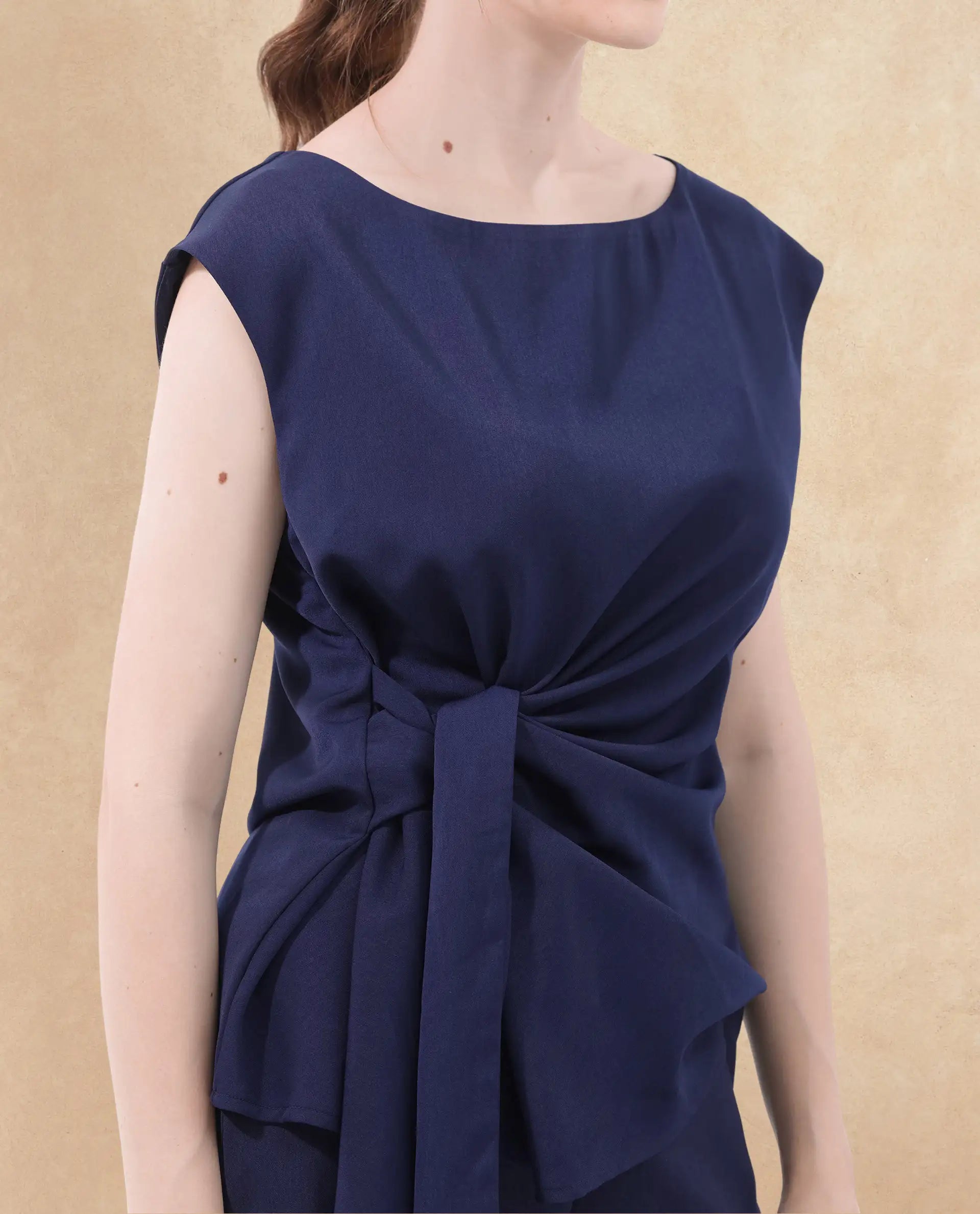 Women's Blue Casual Sleeveless Top