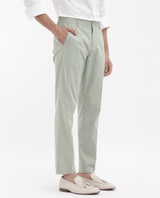Men's Green Casual Regular Fit Solid Trouser
