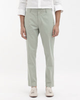 Men's Green Casual Regular Fit Solid Trouser