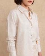 Women's Beige Work Full Sleeves Top