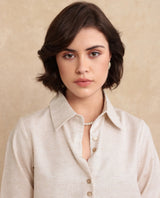 Women's Beige Work Full Sleeves Top