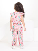 Girls Pink Casual Wear Coordinate Set
