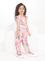 Girls Pink Casual Wear Coordinate Set