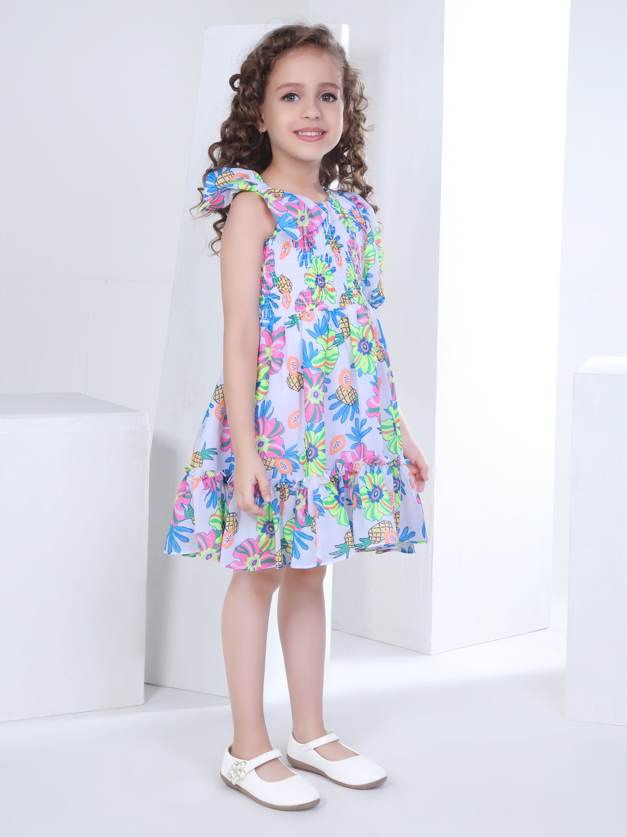 Girls Multicolor Casual Dress