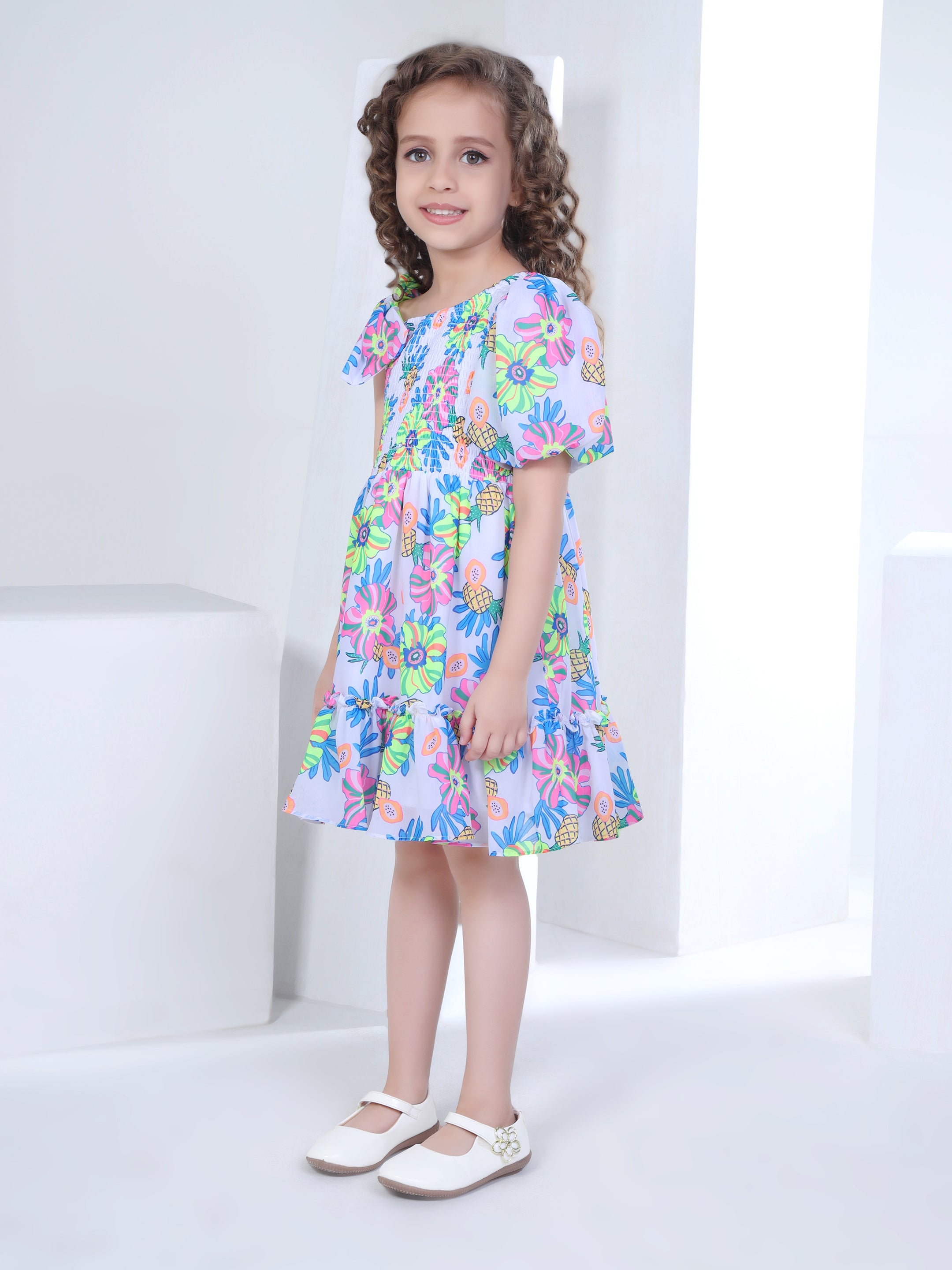 Girls Multicolor Casual Dress