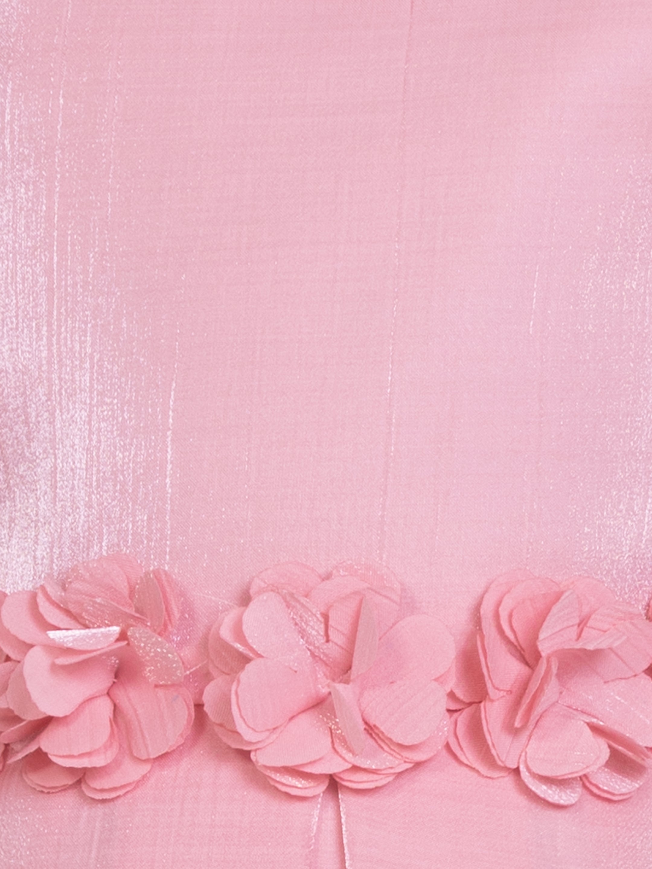 Girls Peach Party Party Wear Off Shoulder Fit & Flared Dress