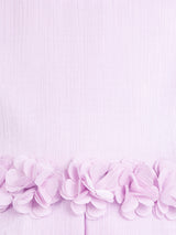 Girls Purple Party Party Wear Off Shoulder Fit & Flared Dress