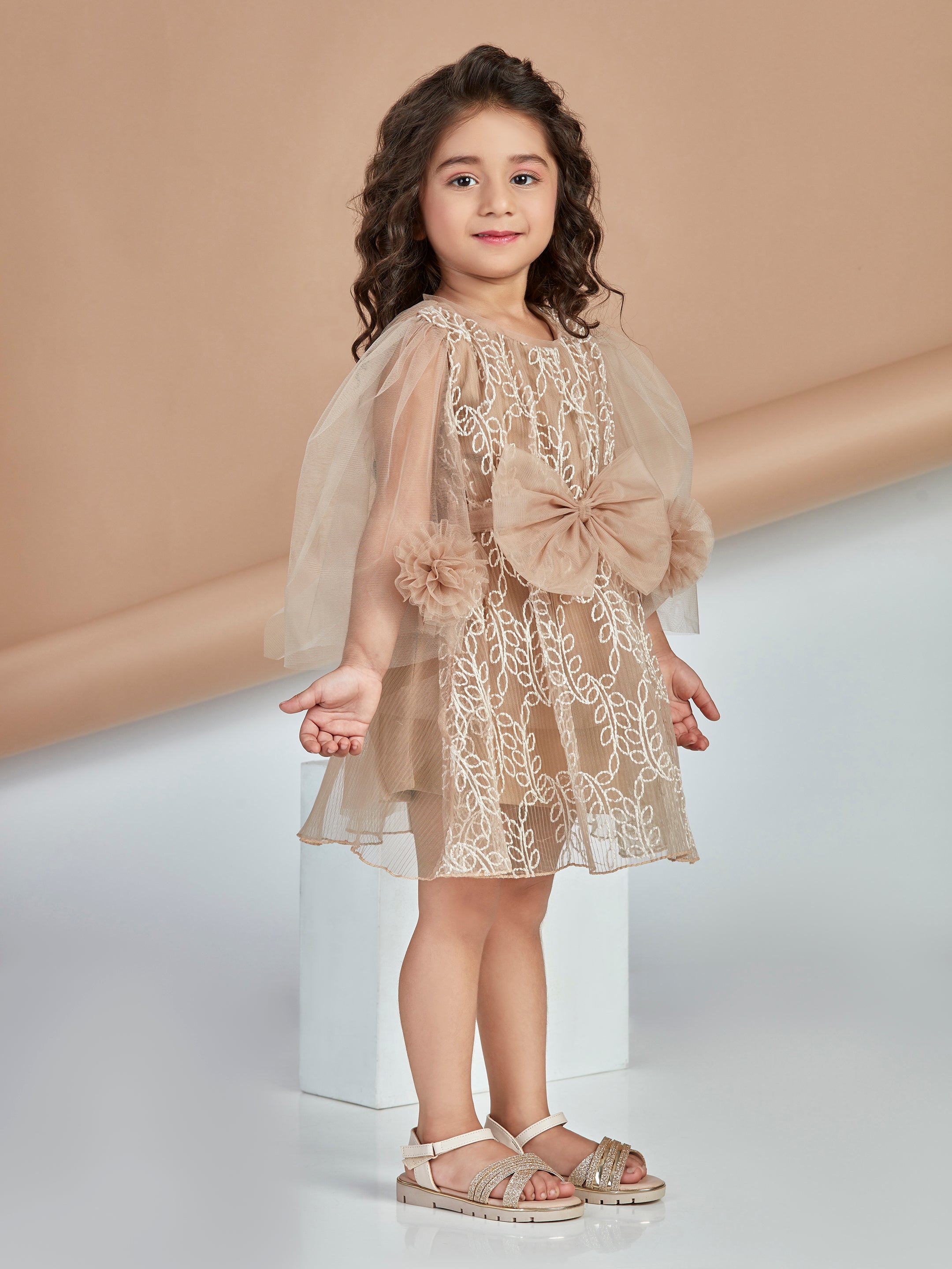 Girls Knee Length Party Dress