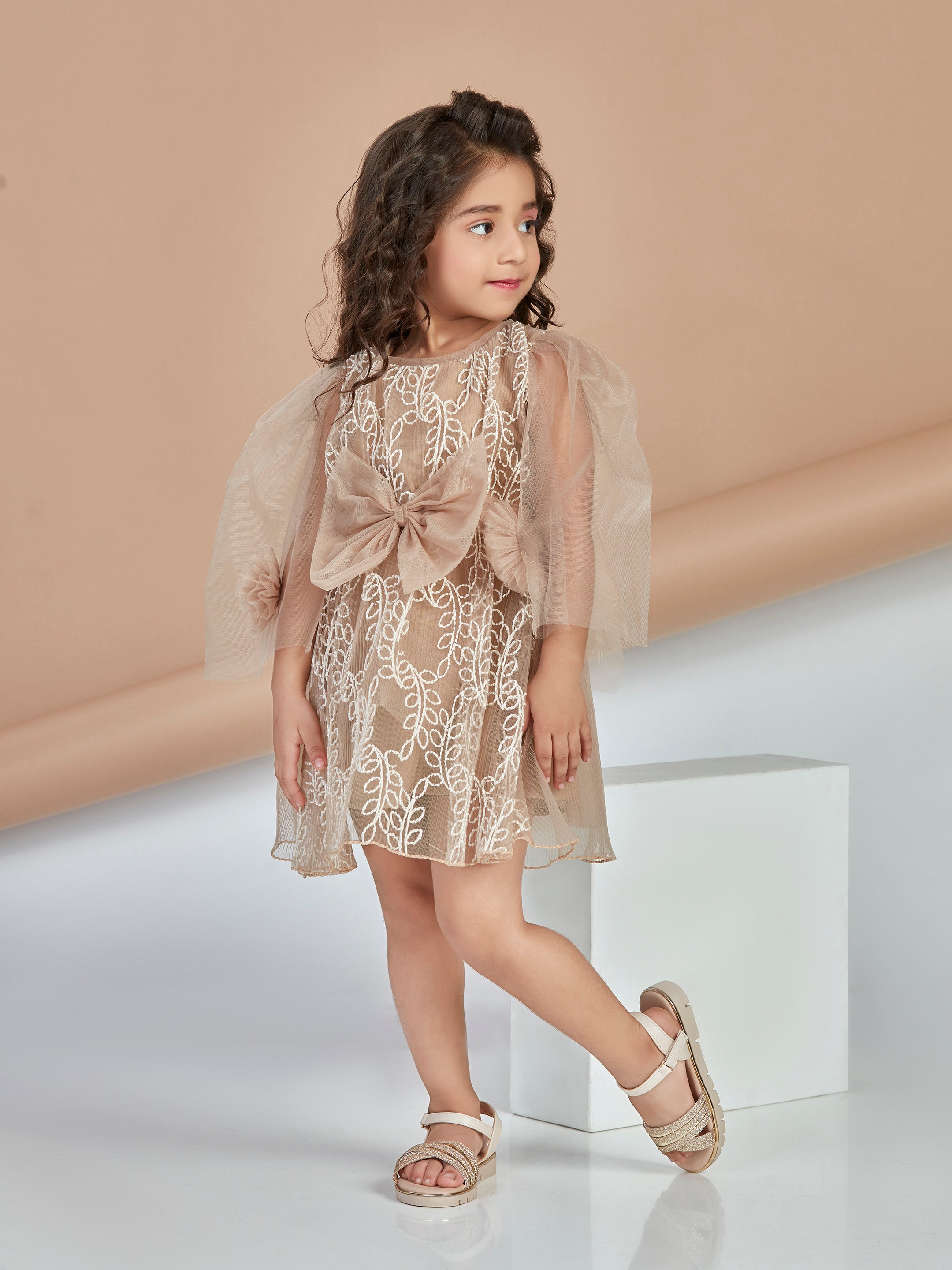Girls Knee Length Party Dress