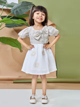 Girls Knee Length Semi Casual Dress