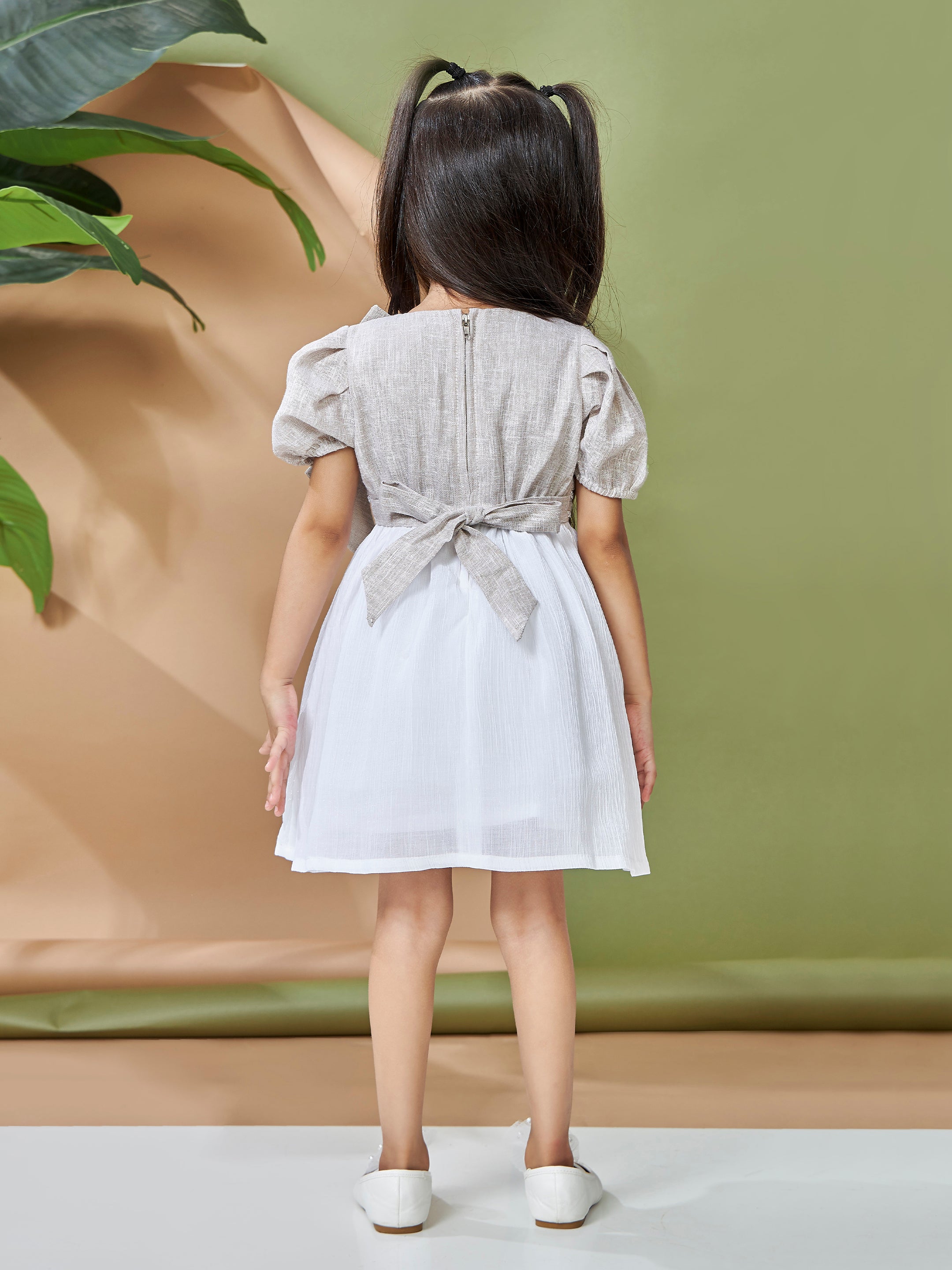 Girls Knee Length Semi Casual Dress