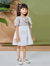 Girls Knee Length Semi Casual Dress