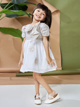 Girls Knee Length Semi Casual Dress
