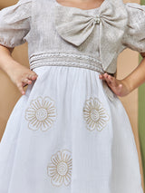 Girls Knee Length Semi Casual Dress