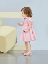 Girls Pink Casual Wear Dress