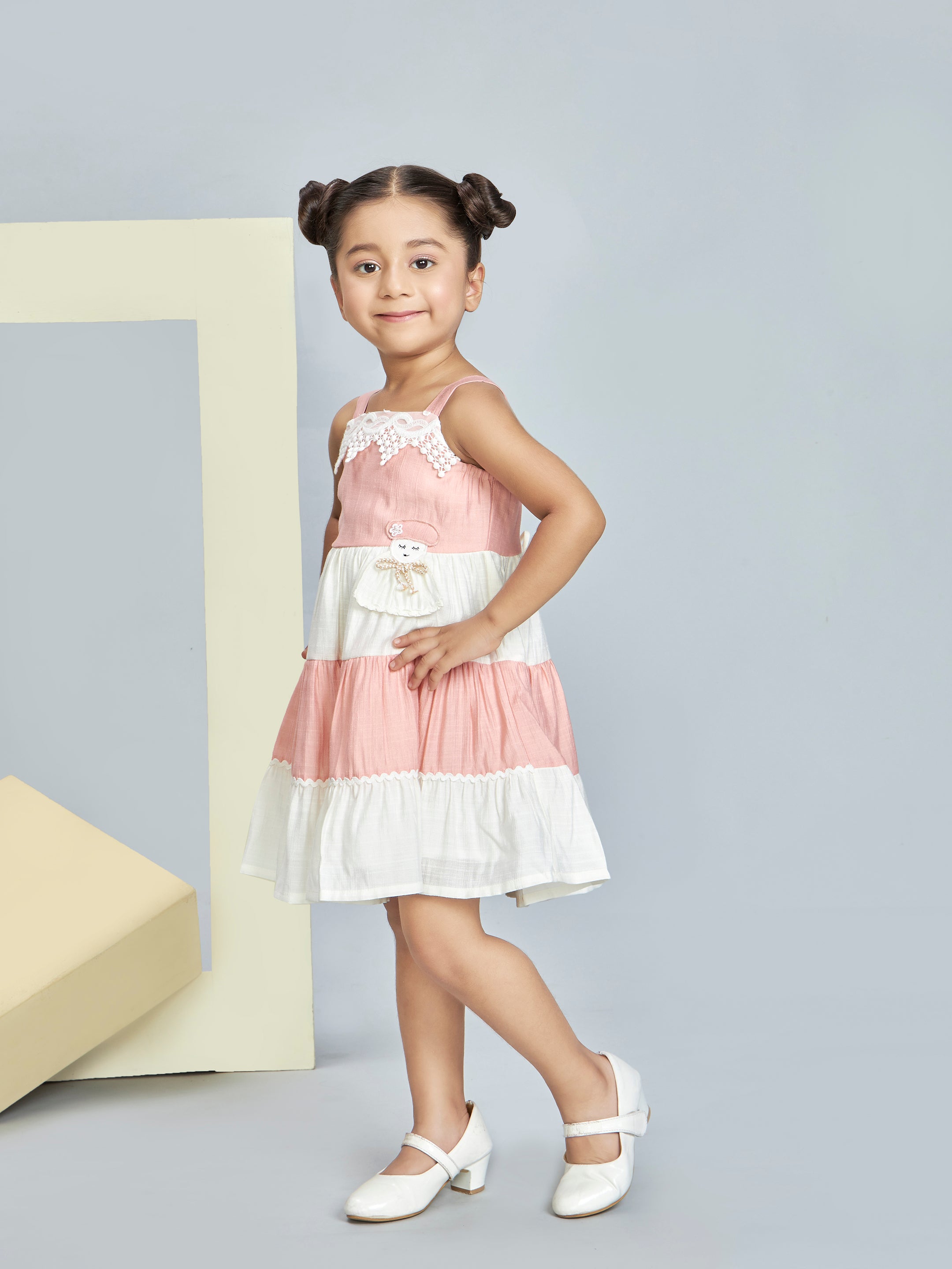 Girls Knee Length Casual Dress