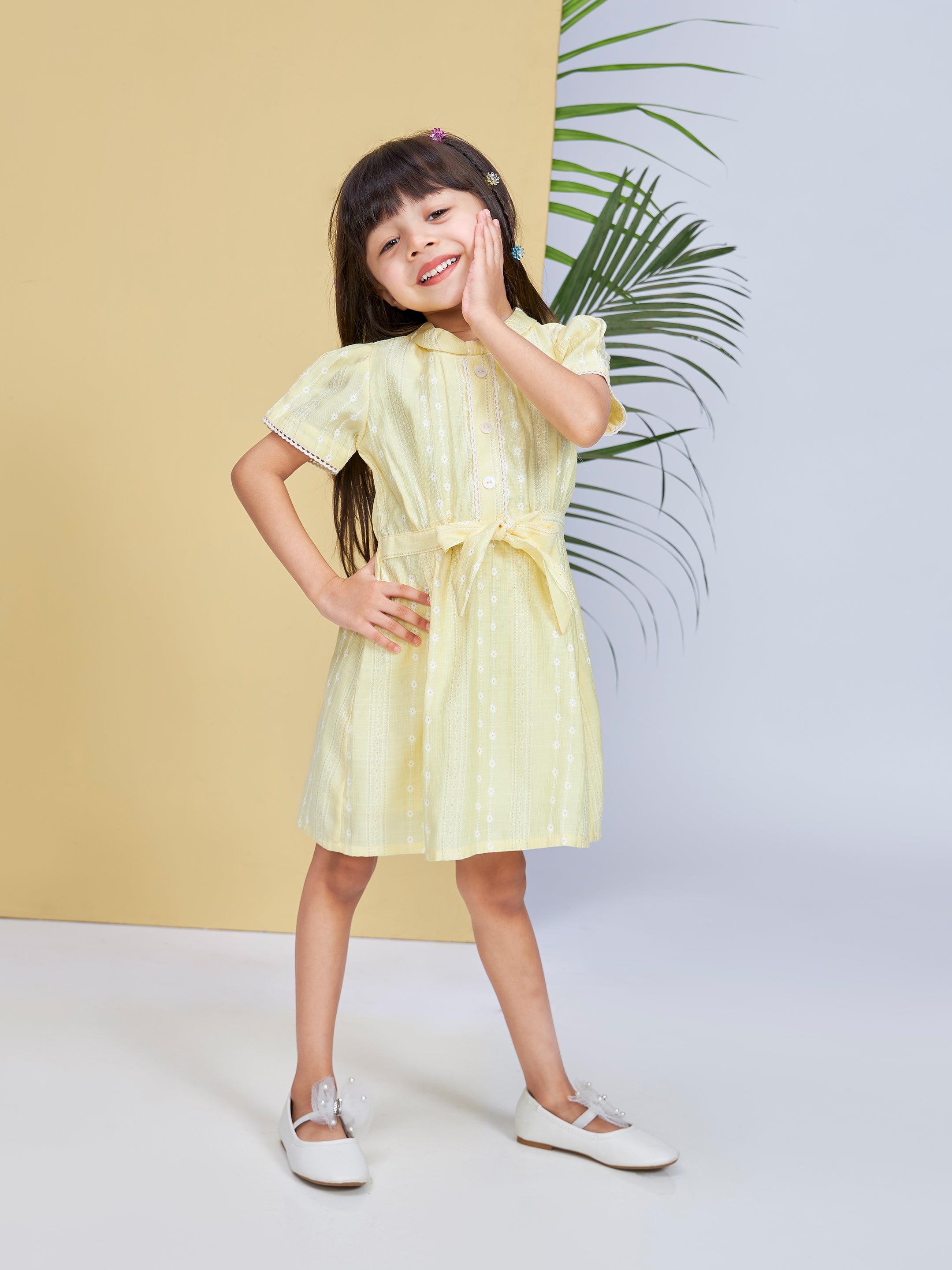 Girls Knee Length Semi Party Dress