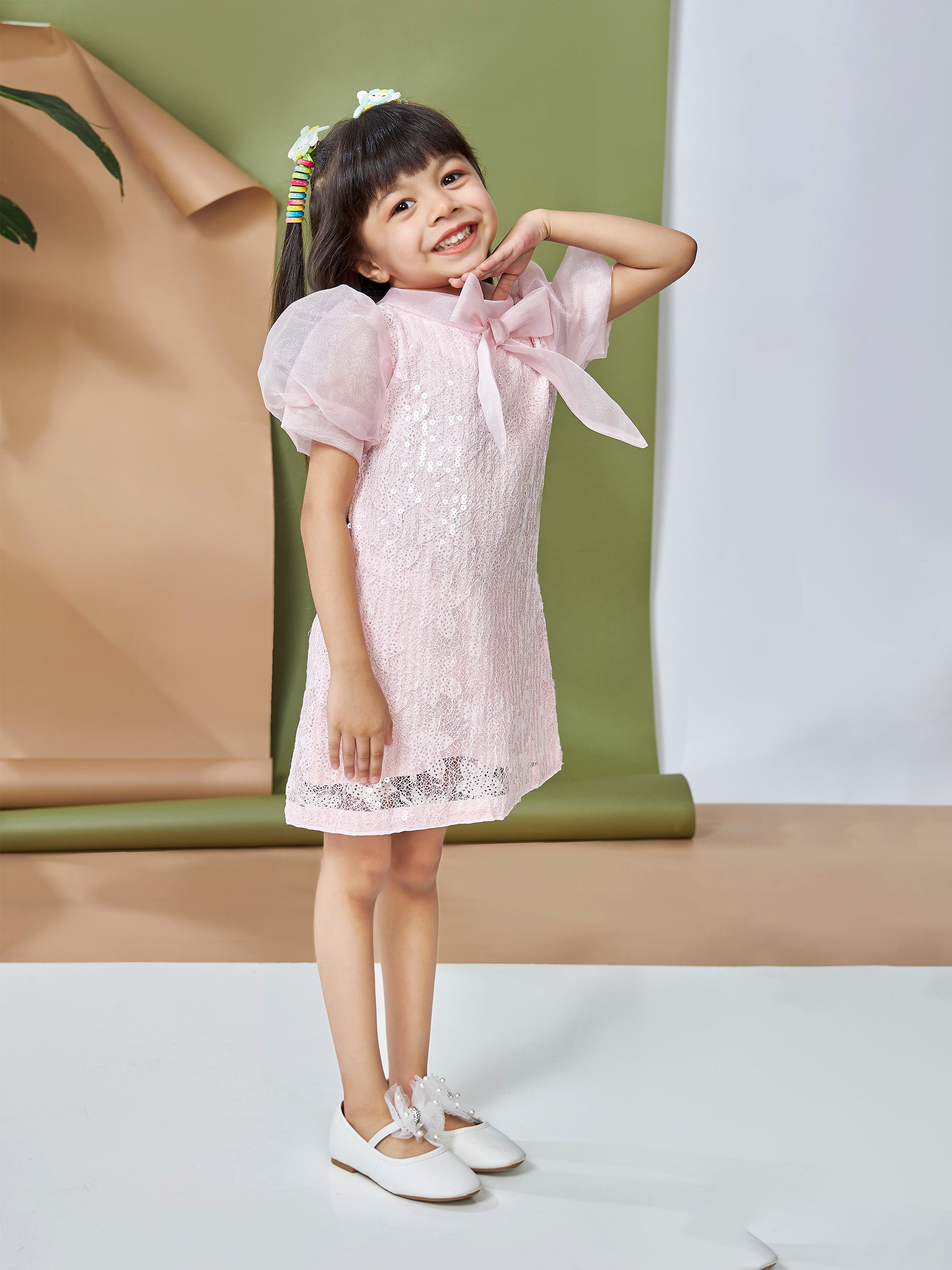 Girls Knee Length Party Dress