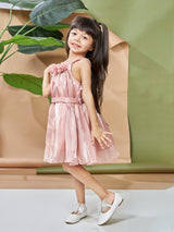 Girls Pink Party Wear Dress