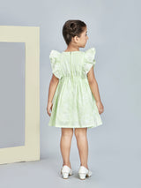 Girls Green Casual Dress