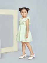 Girls Green Casual Dress
