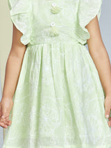 Girls Green Casual Dress