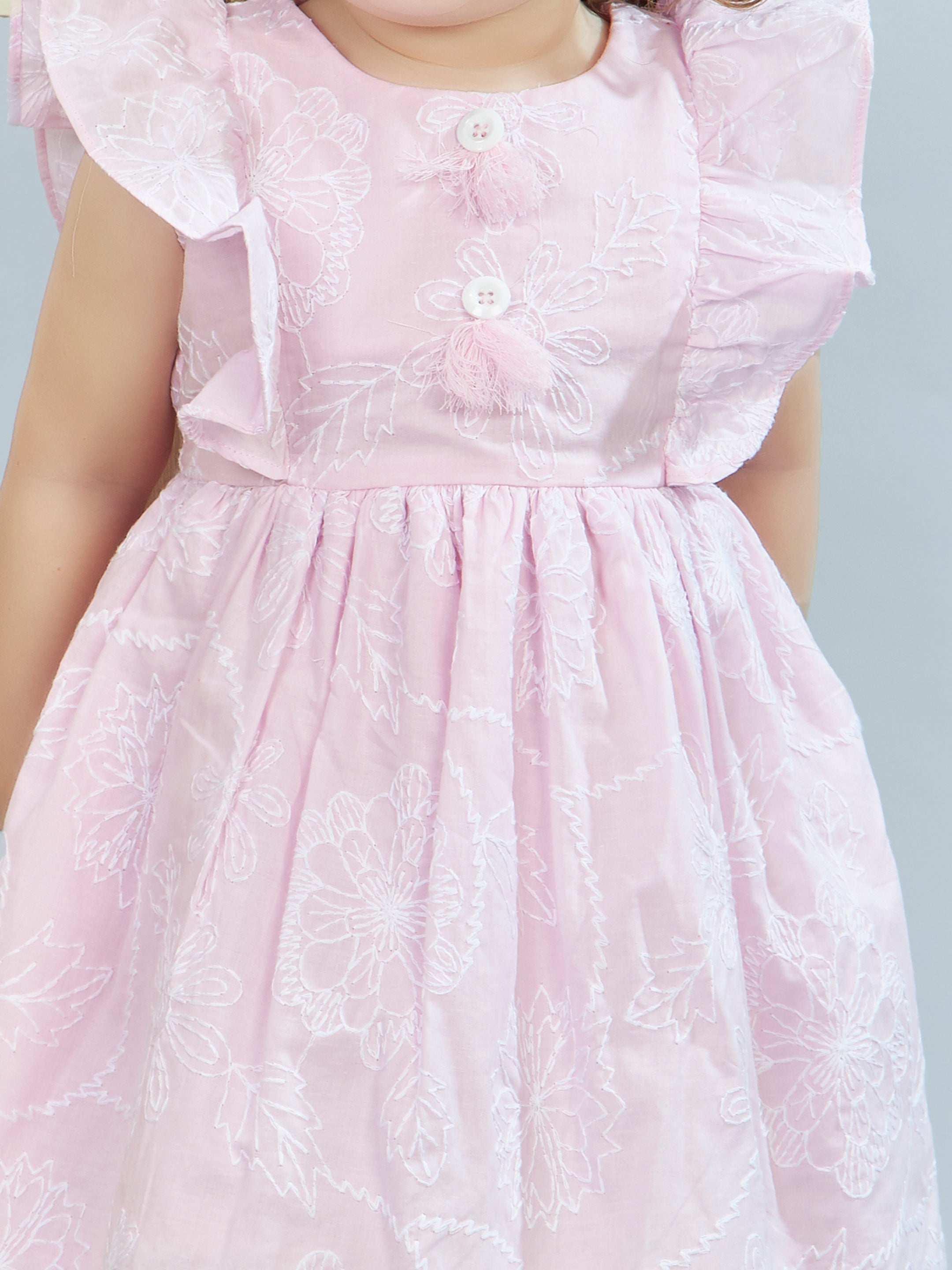 Girls Pink Casual Dress