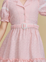 Girls Pink Casual Wear Dress
