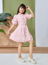 Girls Knee Length Casual Dress